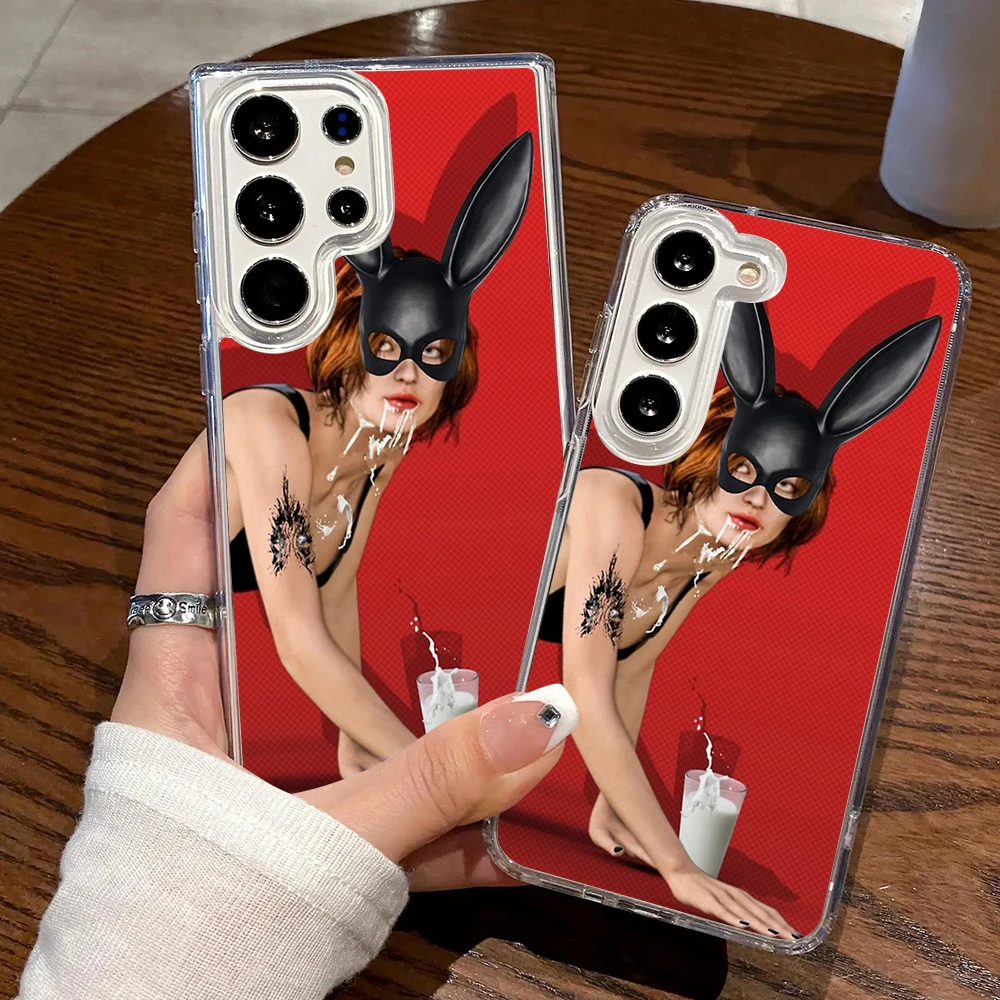 Silicone Soft Phone Case for Samsung Galaxy, Sex Appeal Bunny, S22 Ultra, A52, S20 FE, S21, 20 FE, S23, A52, A71, A42, A32, 12