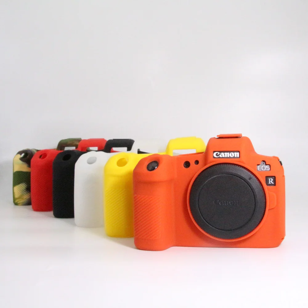 Silicon Rubber Sleeve Armor Skin Case Body Cover Protector for Canon EOS R EOSR Mirrorless Camera Shell Protective Video Bag
