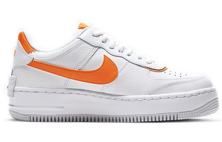 nie jest pomarańczowa damska Nike Air Force 1, Low Shadow White Total Orange