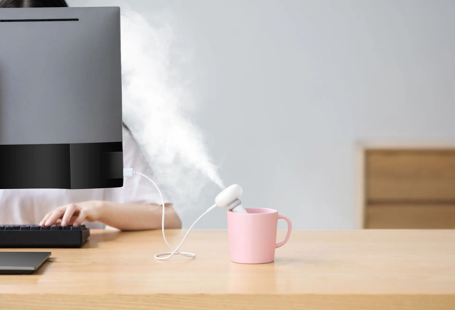 Xiomi Youpin JISU H₂O المحمولة الهواء المرطب صامتة نانو البخار الضباب الضباب بالموجات فوق الصوتية التعقيم تصفية 56 جرام