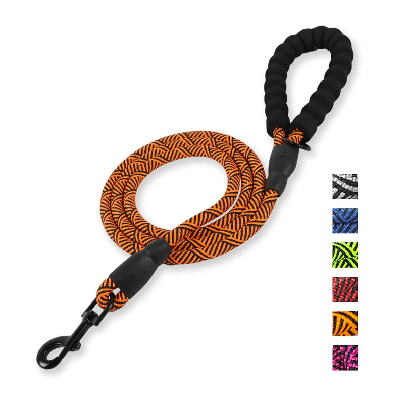 Reflective Nylon Round Dog Leash For Safe Walking And Control_voghion.com