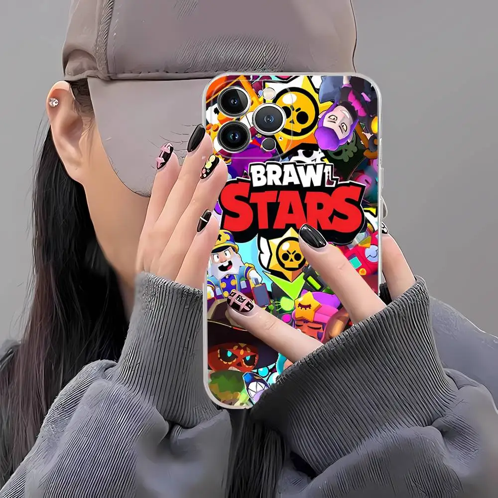 Funny B-Brawl Games S-Stars Anime Phone Case For IPhone 17 16 15 14 13 12 11 Pro Max Plus Soft Cover Personalized DIY - view 6