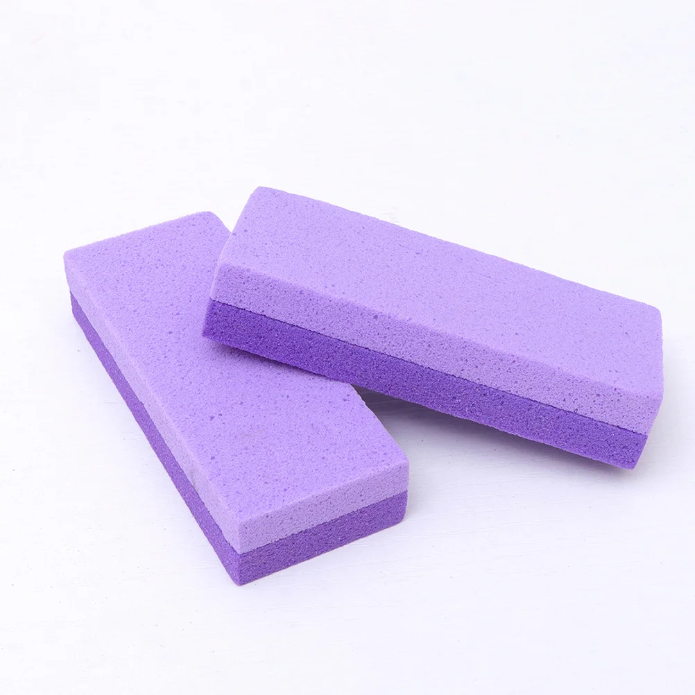 3 قطعة باديكير حجر الخفاف على الوجهين الجلد الميت الكالس مزيل العناية بالقدم الغسيل السلس الجلد مادة البولي يوريثان الأرجواني