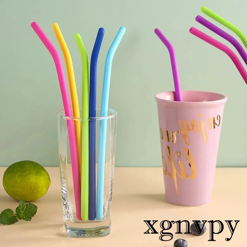 xgnvpy Silicone Water Pipe 3PCS Milk Tea Juice Straw Thin Reusable Appliance Accessory Soft Drinking Tool Set