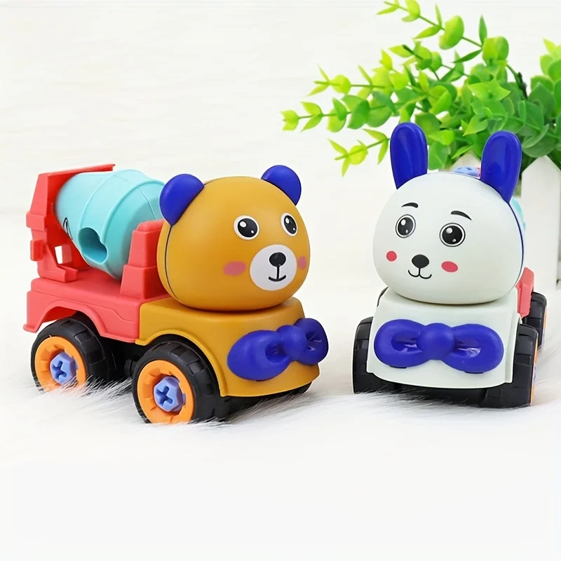 Take Apart Toys Cartoon Car Construction Toy Kids Tool Set Play Assemble Toys STEM Building Learning Game Kids Educational Toys