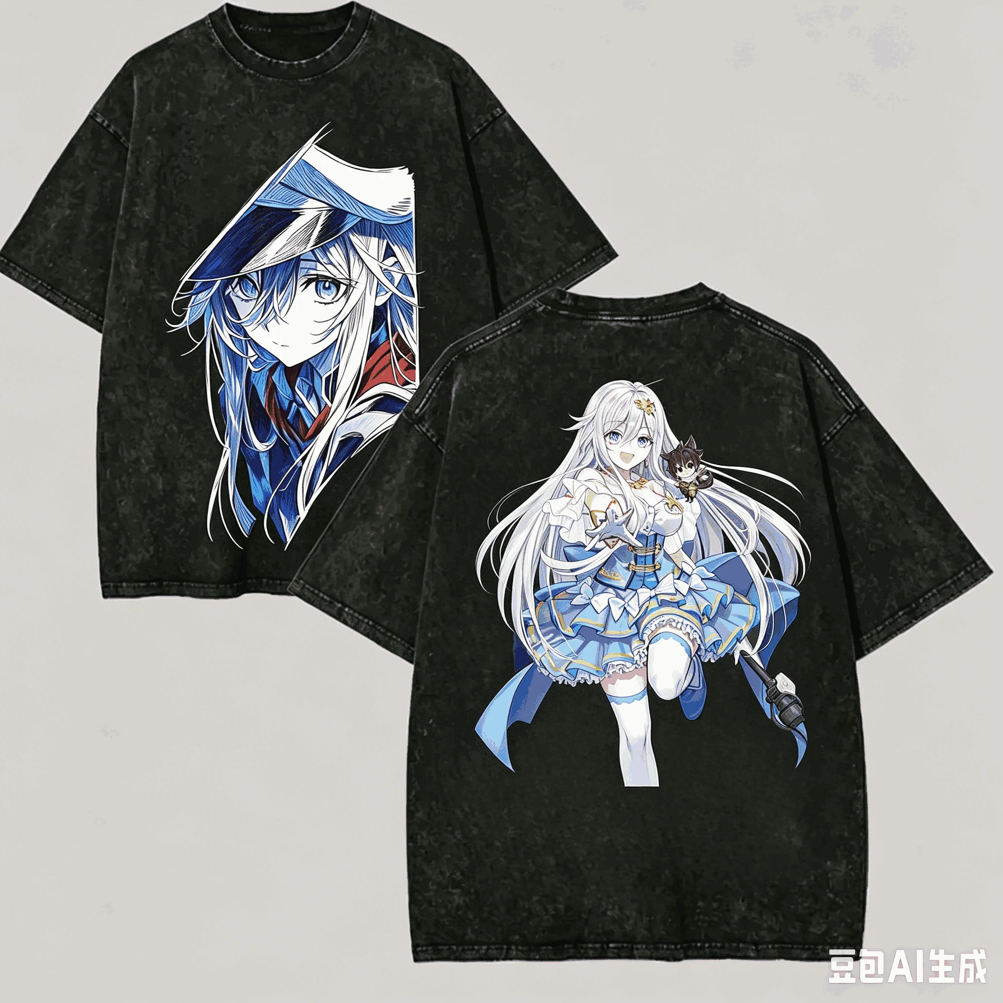 86 Eighty Six Washed T shirt Anime Lover Harajuku New Model Oversized Vintage Loose Unisex personality Clothes soft hot product