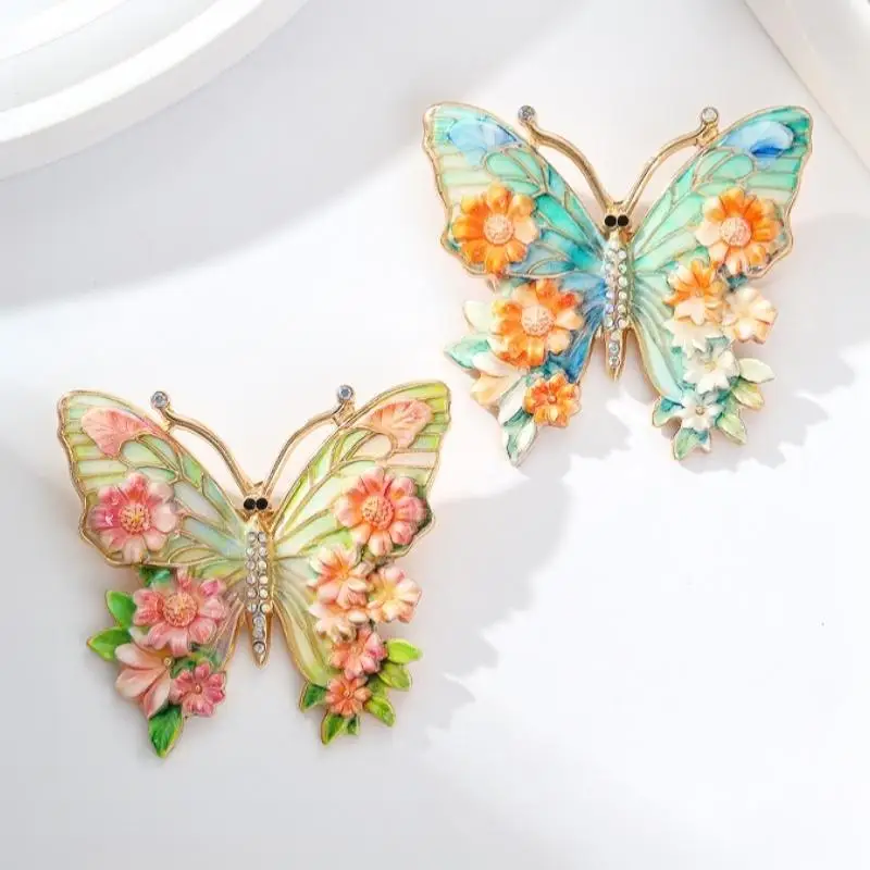 Enamel Painted Butterfly Brooches Insect Pin For Men Women Jewelry Accessories Wedding Holiday Party Gift