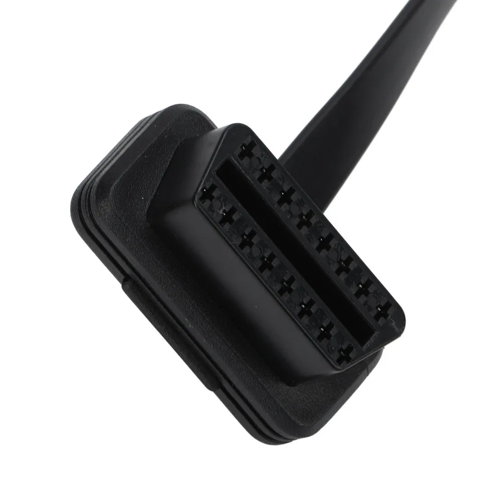 16 Pin OBD2 Extension Cable Ultra Slim Flat Wire With Power Switch Diagnostic Flat Cord Universal OBD2 Splitter Cable Auto Shop