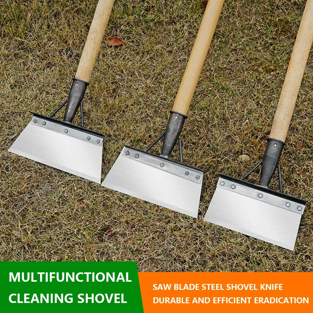 5 Sizes Steel Garden Cleaning Shovel Multifunctional Cleaning Spade Flat Shovel Sharp Planting Garden Weeds Farm Hand Tool