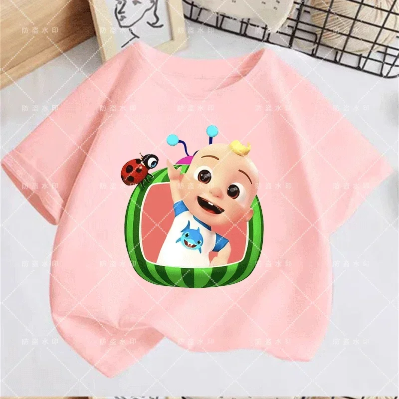 Toddler Stitch Boy Tops Baby Bus Euro 2024 Kids Clothes Birthday Present Children\'s Clothing Watermelon T-shirts for Children