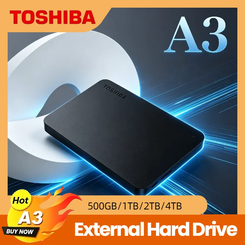 

Toshiba Canvio Basics 2TB 1TB 500GB Portable External Hard Drive USB 3.0 Matte Finish Shock Absorbing 3 Year Warranty Pro