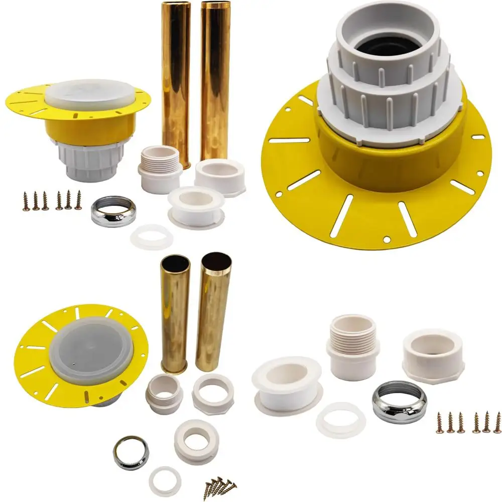 

Freestanding Bathtub Drain Installation Kit with ABS Plastic Tailpiece and Threaded Riser for Easy Setup