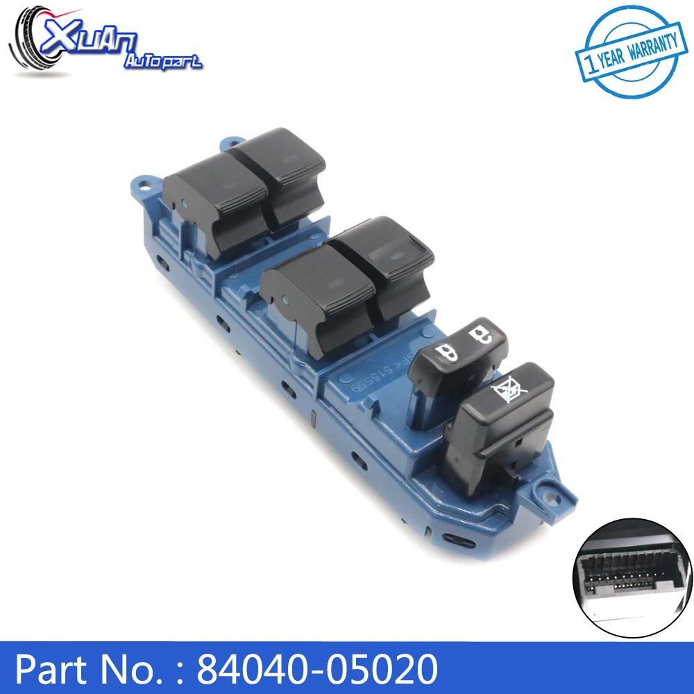 XUAN Front Left Power Window Master Lifter Switch Button 84040-05020 8404005020 For Toyota Avensis Verso Camry Prius 2009-2018