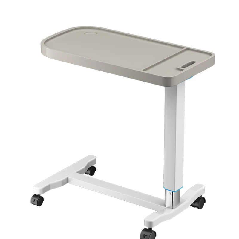 Hospital bed dining table Movable nursing home nursing multi-functional lifting dining table with wheel ABS over bedside table