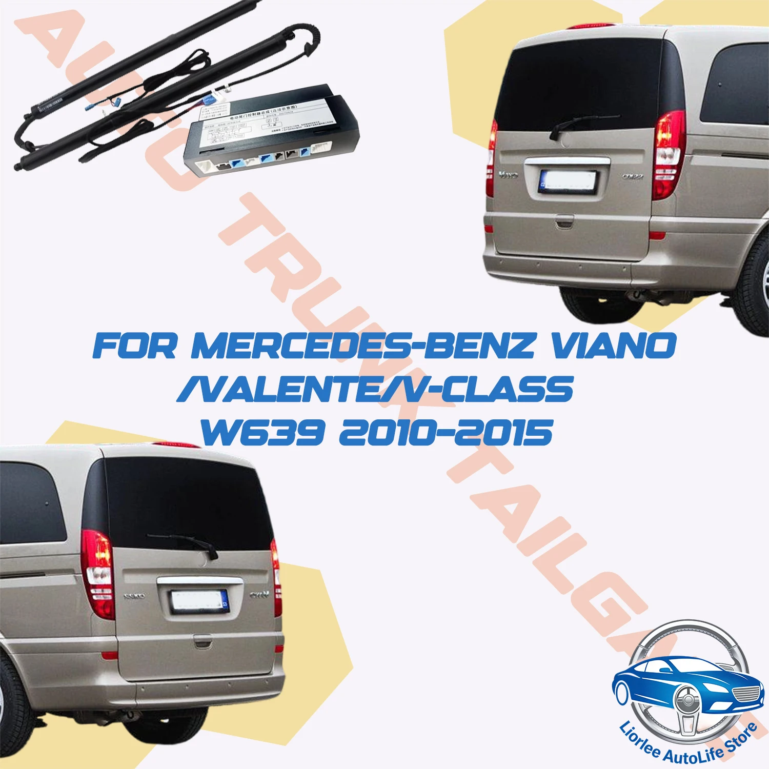 For Mercedes-Benz Viano/Valente/V-Class W639 2010-15 Car Power Trunk Lift Electric Hatch Tail Gate Strut Auto Rear Door Actuator