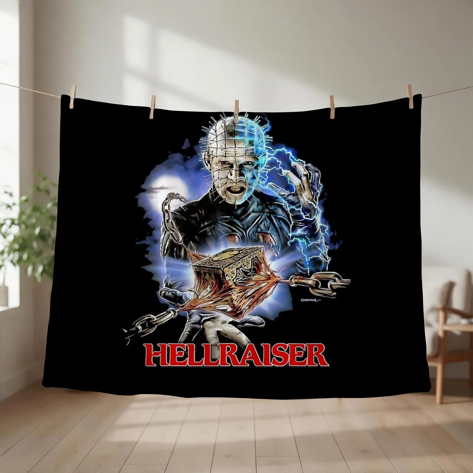 Hellraiser - Pinhead funny Throw Blanket Hairy funny gift Plaid on the sofa Plaid Blankets
