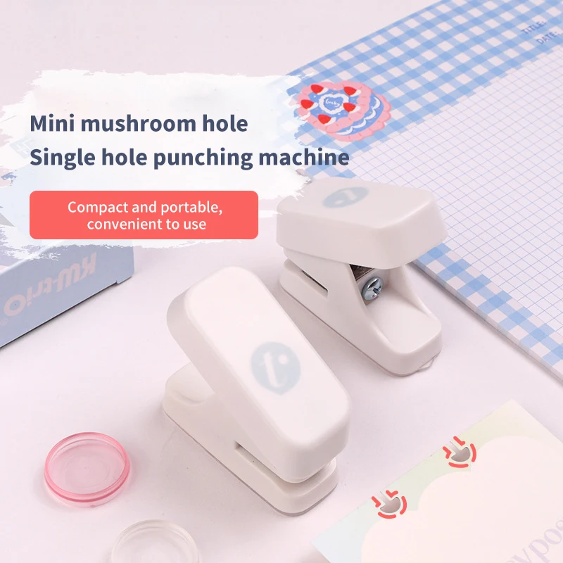 

1pc Excellent Single-hole Mushroom Buckle T-hole Hand Book Multi-hole Punching Machine Creative Stationery