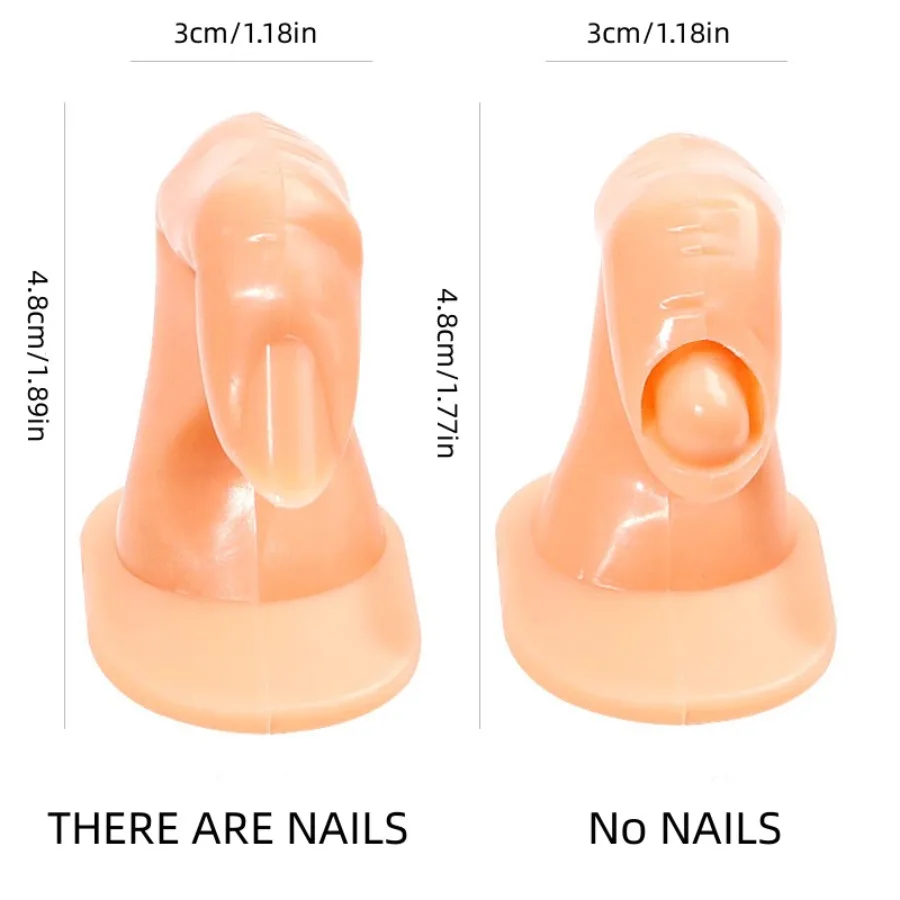 2/5/10/20/50pcs Practice Finger Nail Art Practice Finger Plastic Fake Fingers with Nails for Hand Nail Art Training Display