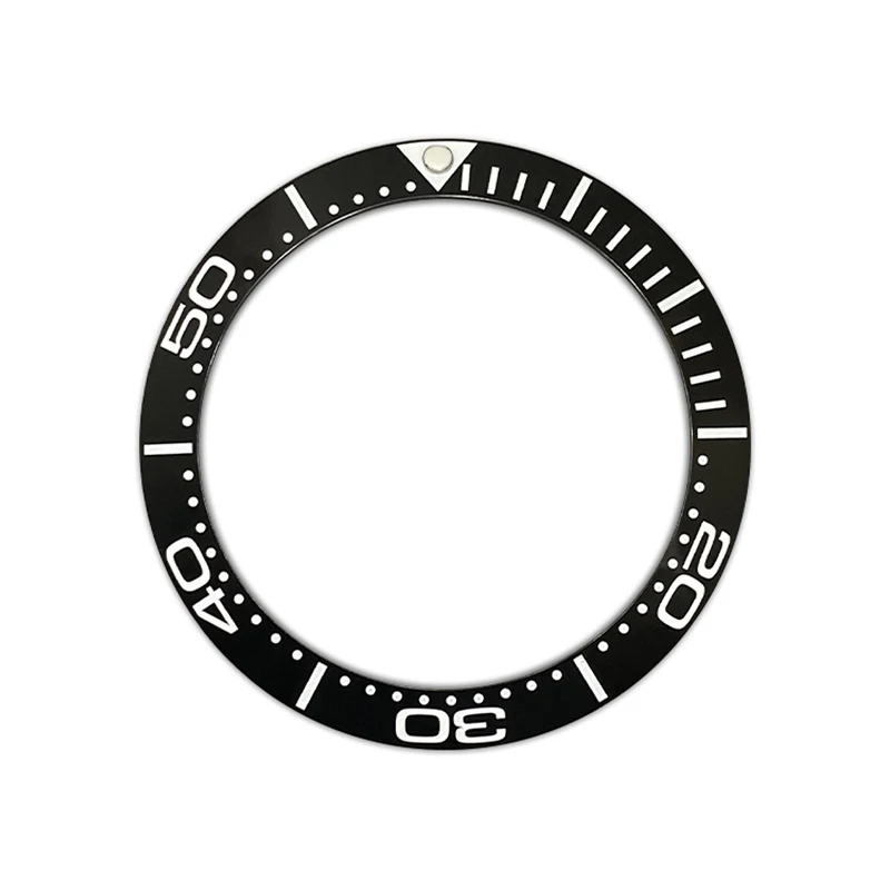 Mod 38mmx30.6mm Curved Ceramic Bezel Ring Fits SKX007 SRPD GMT SUB Hippocampal Watch Case Men Watch Ring Replaceable Parts