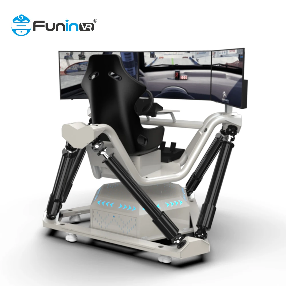 9D VR Indoor Amusement Park F1 Racing Car Simulator 3 Screen Racing Car Driving  Arcade Games Racing Simulator Cockpit 3 Screen