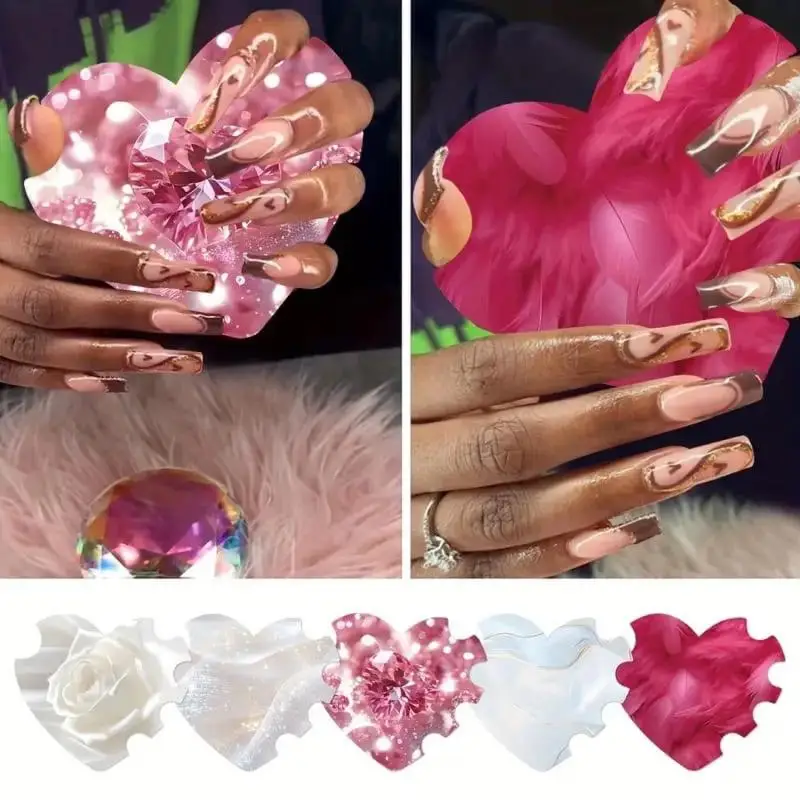 1 szt. Karty do ekspozycji zdobień paznokci, ręcznie robione paznokcie, rekwizyt do fotografii, dysk do selfie z paznokci, akcesorium do salonu paznokci, rekwizyt dla manicure, dysk do selfie z paznokci