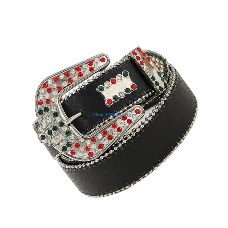 T3LC Cintura in scintillante Cintura con catena ventrale punk per feste da ballo, banchetti, club