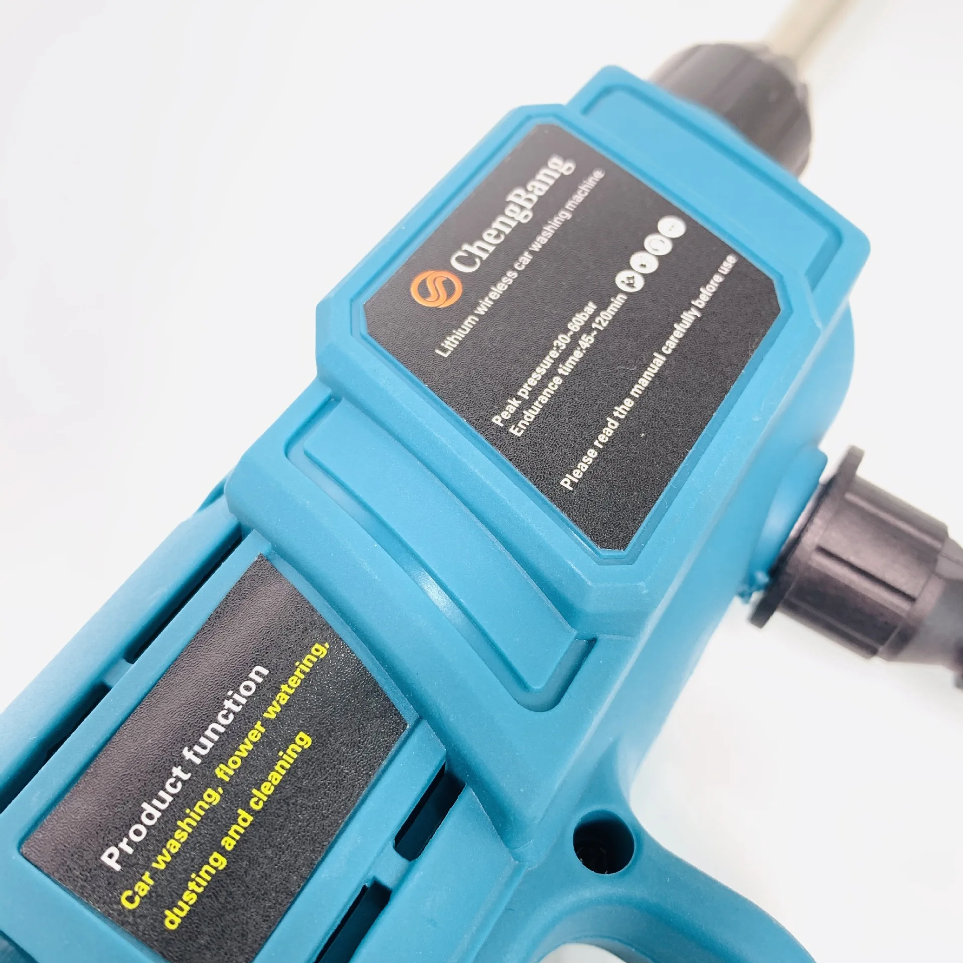 60bar High Pressure Cordless Car Washer Lithium Electric Water Spraying  Portable Outdoor Washing Machine Cleaning Tool Set