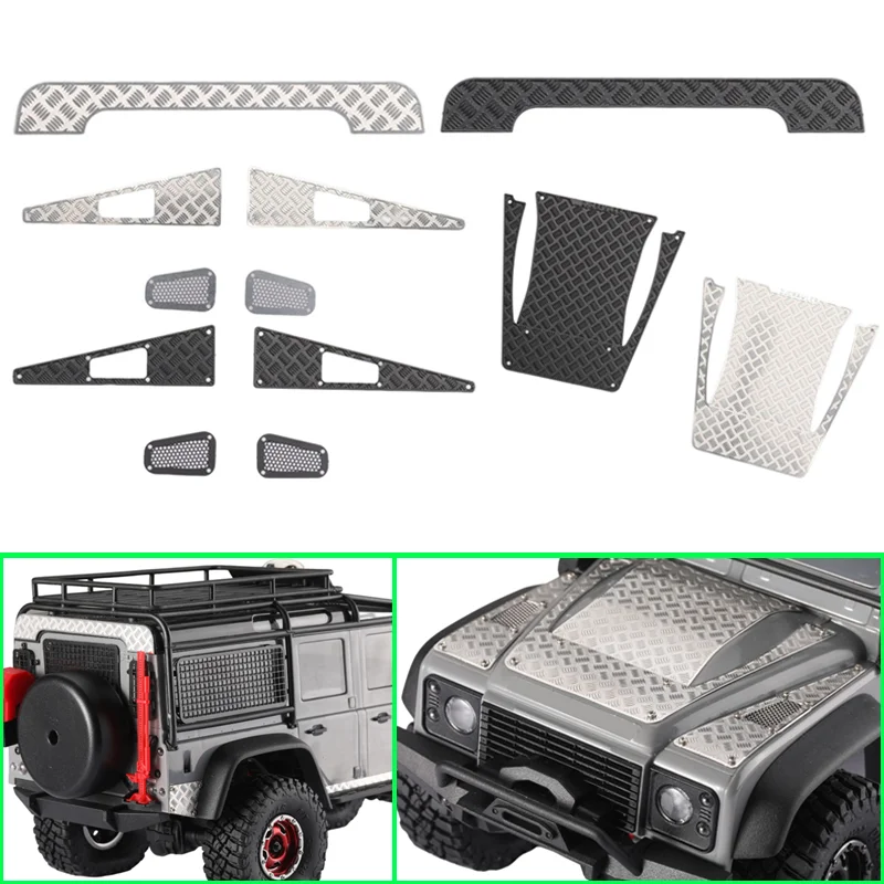 

Задняя дверь, верхняя противоскользящая пластина, крышка, декоративный лист для 1/18 RC Crawler, детали для обновления