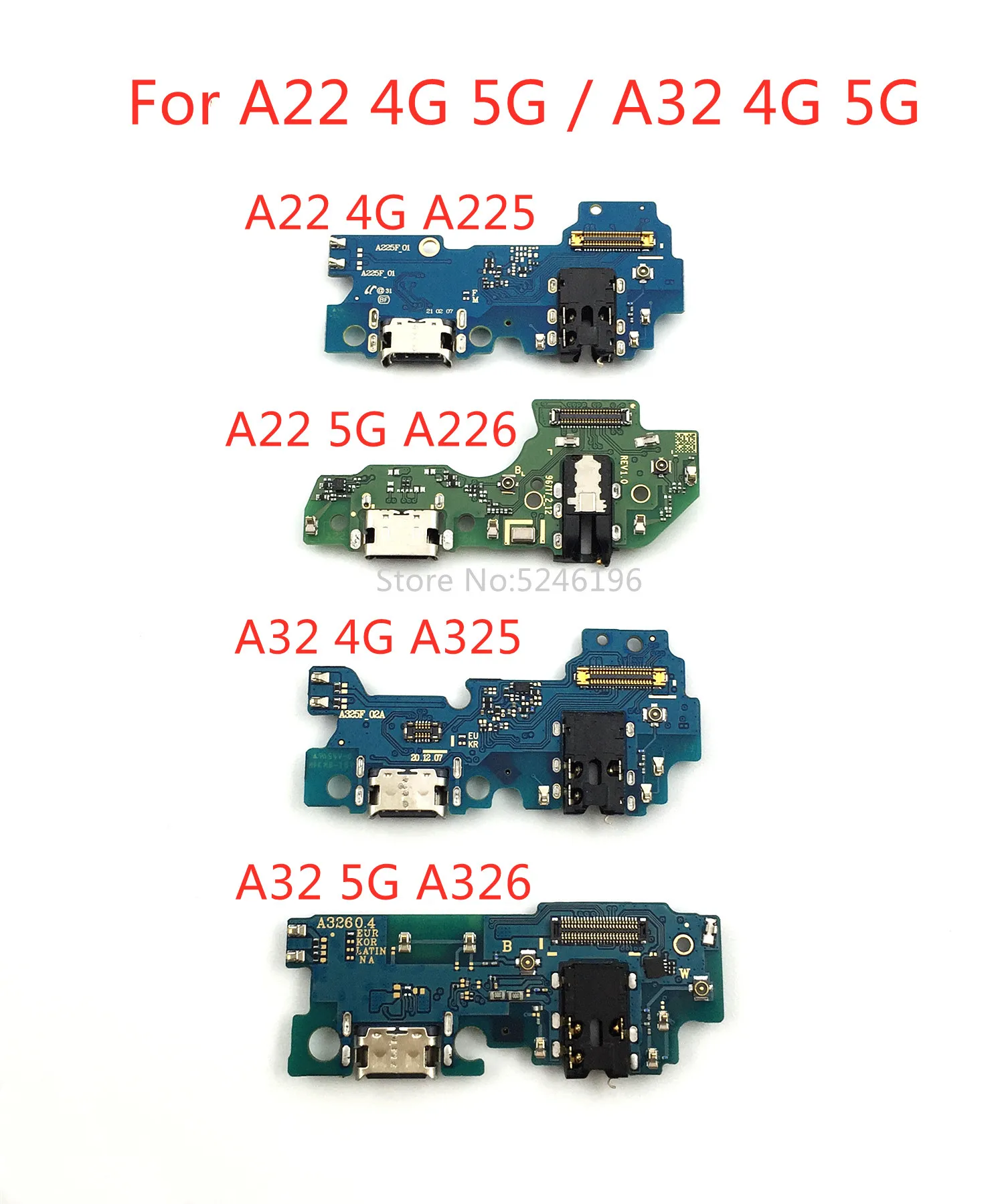 

1pcs New USB Charging Port Charger Base Connector For Samsung Galaxy A22 A225 A22 A226 A32 A325 A32 A326 4G 5G Replace Part