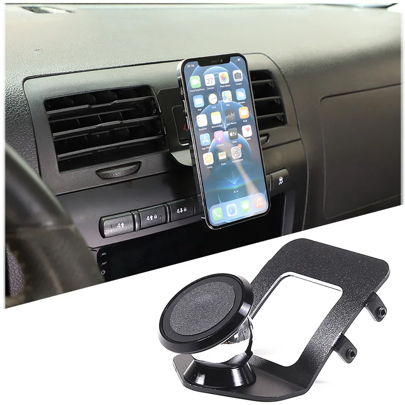 Aluminum Alloy Phone Holder Dashboard Phone Mount Hazard Light Switch Phone Support Car Supplies For Hummer H3 GMT345 2005-2009