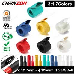 1.22M 7 colori 12.7-125mm 3:1 Tubo termorestringente con colla Doppia doppia parete Ahensive Foderato Tubo termoretraibile riscaldato impermeabile