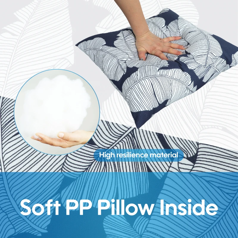 Confezione da 2 cuscini da esterno, cuscini da giardino impermeabili e resistenti allo sbiadimento per mobili da giardino, portico, piscina - Morbidi e confortevoli