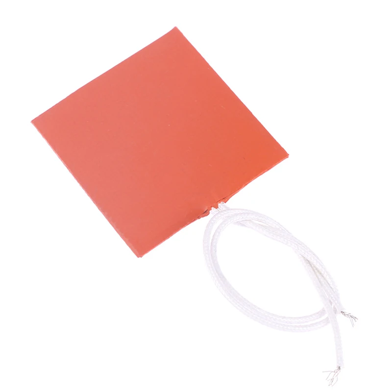 *。1pc new 10W 12V Silicone Rubber Heating Pad Flat Heater Band Mat Plate Waterproof 3D Printer Glue Sticker Adhesive