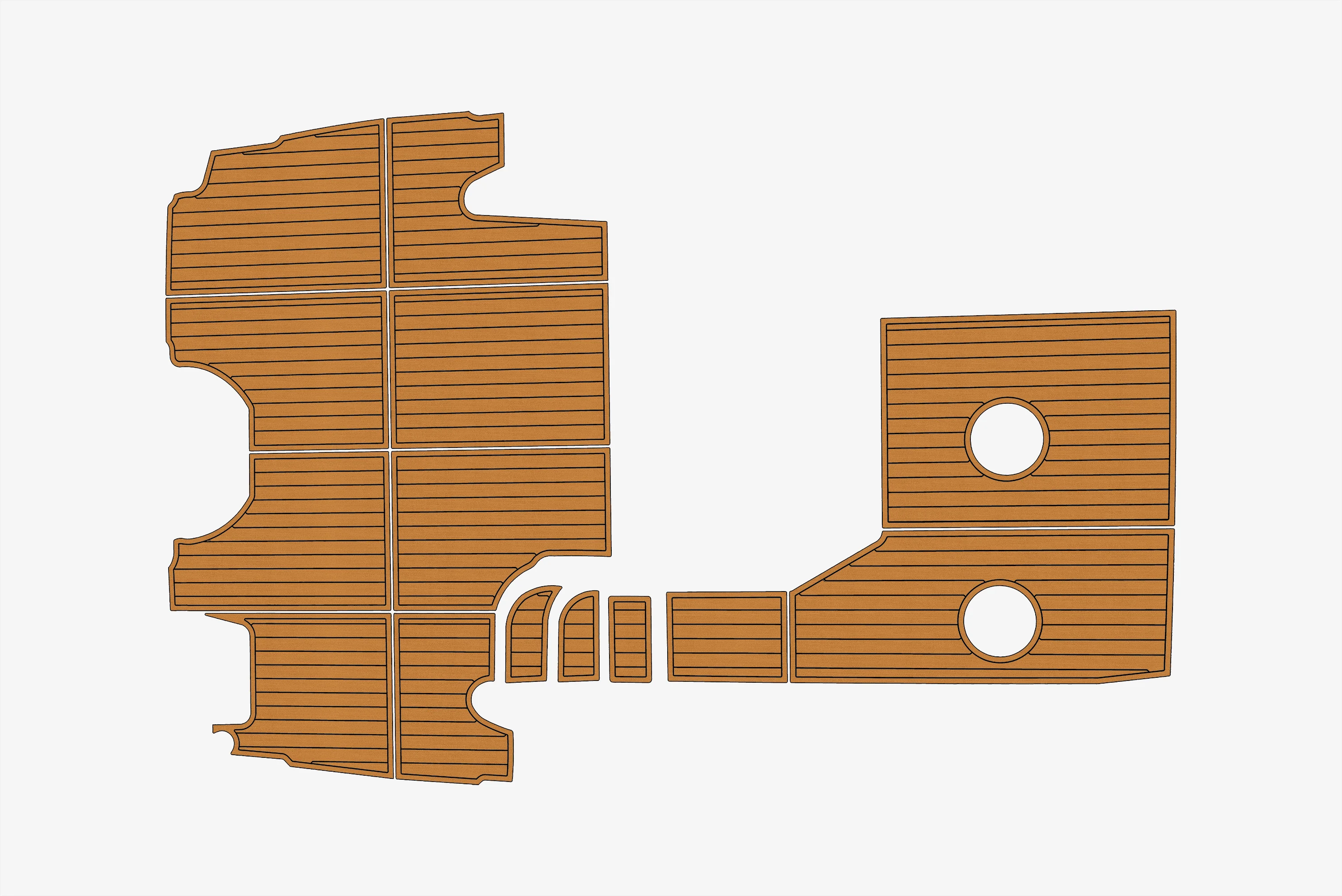 

1998-2001 Bayliner 4087 Aft 1/4 дюйма, 6 мм, пена EVA, нескользящий ПВХ, настил из тикового дерева, морской коврик,...ek, водный ковер, морской пол