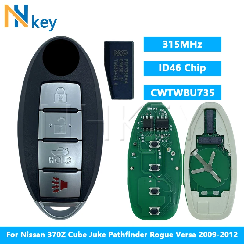 

NHEKY ID46 PCF7952 чип 315 МГц CWTWBU735 автомобильный дистанционный ключ для Nissan Sunny Teana Sylphy Sentra Versa Leaf 2013-2019 ﻿