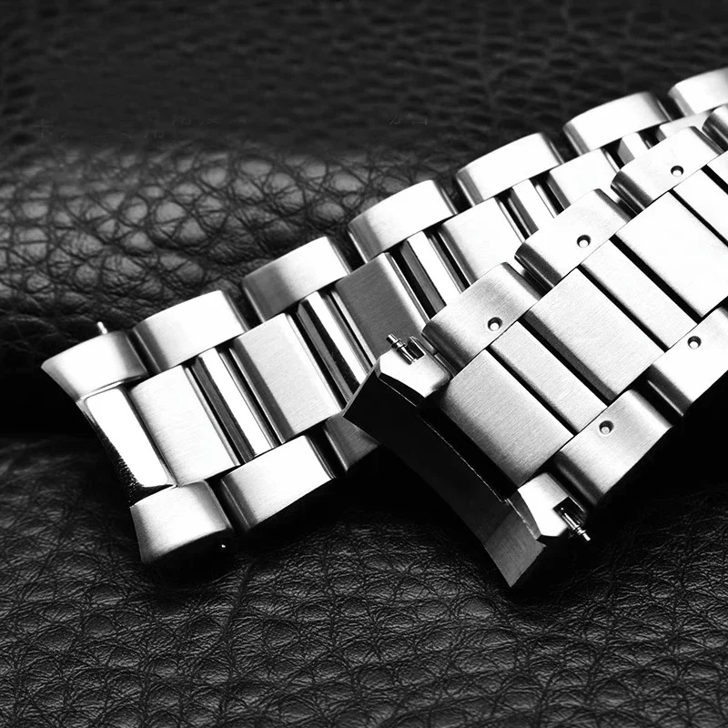 Stainless Steel Silver Bracelet Strap, 22mm, Solid, Watch Accessories, Band, 316L, Fine, Tag Heuer, Calera Series, 22mm