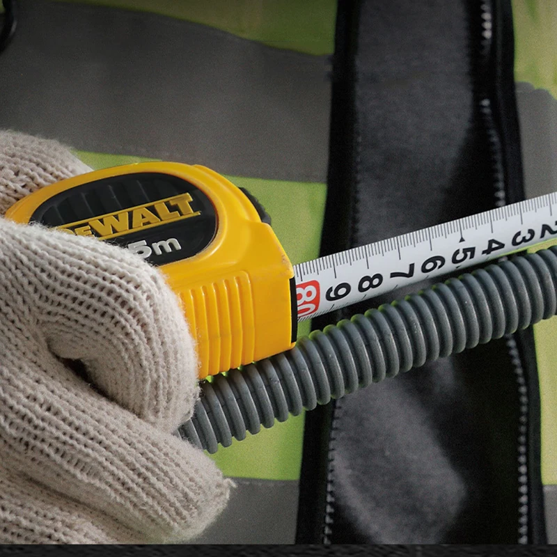 DEWALT 5m/7.5m DWHT36156L DWHT36158L Steel Ruler Tape Measure Wear-Resistant High-Precision Measuring Ruler Hand Tools