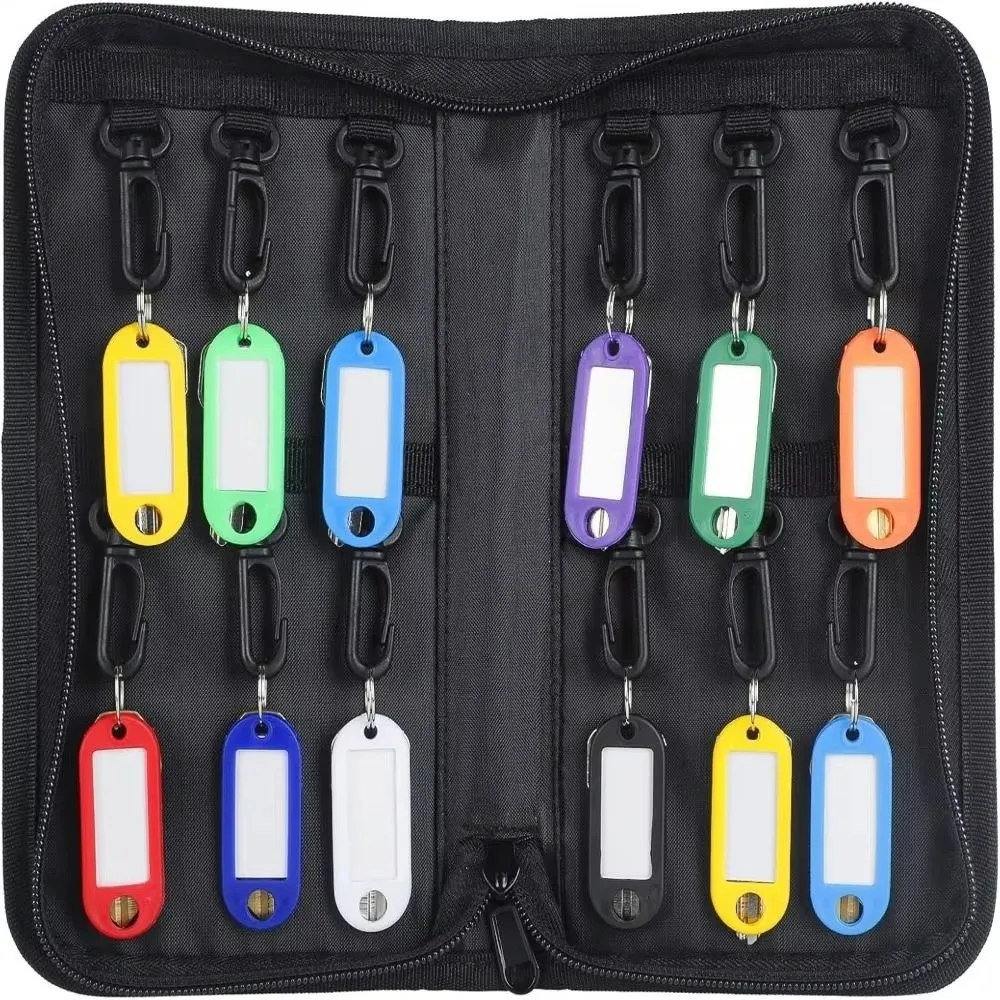 Smooth Zipper Design Fireproof Key Organizer Waterproof Home Storage Key Storage Box Fire Resistant Portable Key Case Office