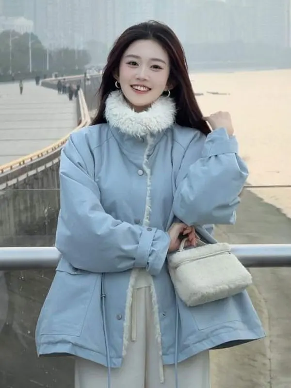 

e Sle Unique Cotton Jaet Beautiful Small Size Spring New Arrival Simple Casual Long Sve Button up Coat