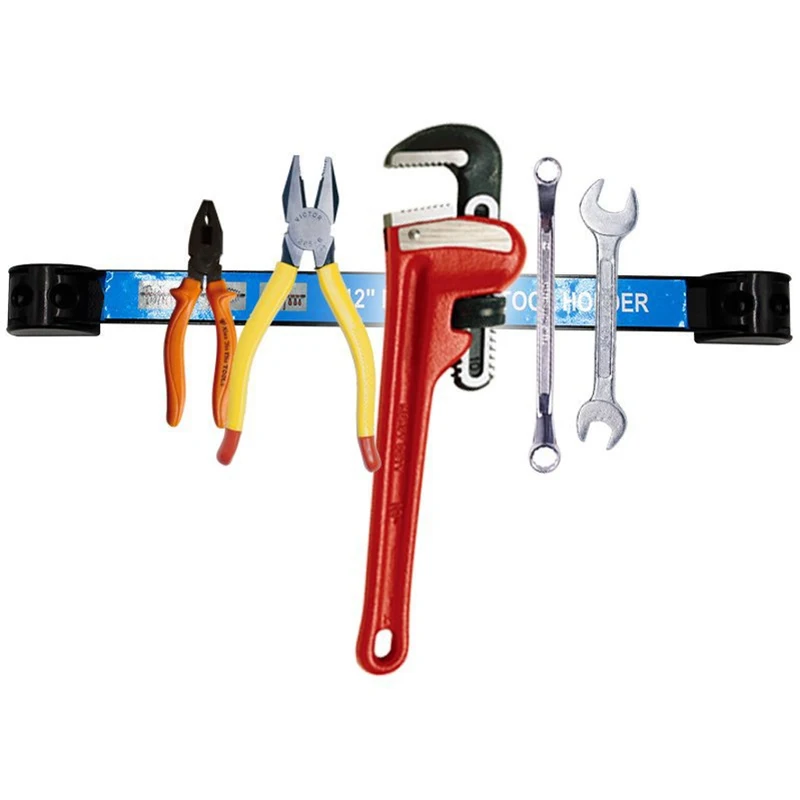 8,12,18,24 بوصة حامل الأدوات المغناطيسي شريط الأدوات الثقيلة ، توفير المساحة المعادن المنظم رف أداة لورشة المرآب المنزل