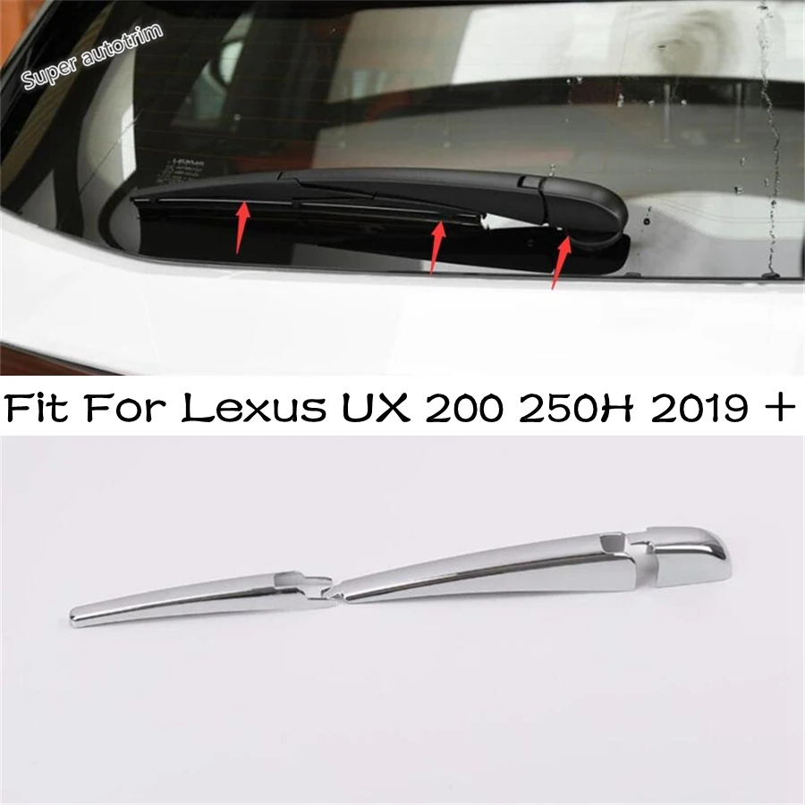 

Chrome Rear Windshield Window Wiper Protection Kit Cover Trim 3Pcs Fit For Lexus UX 200 250H 2019 - 2024 External Spare Parts