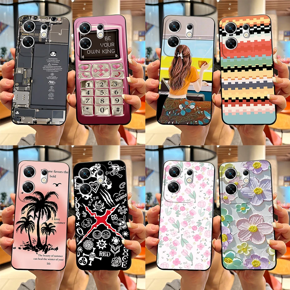 For Infinix Zero 30 4G X6731B Case Stylish Painted Protective Cover Soft Silicone Shockproof Funda For Infinix Zero30 2023 Etui