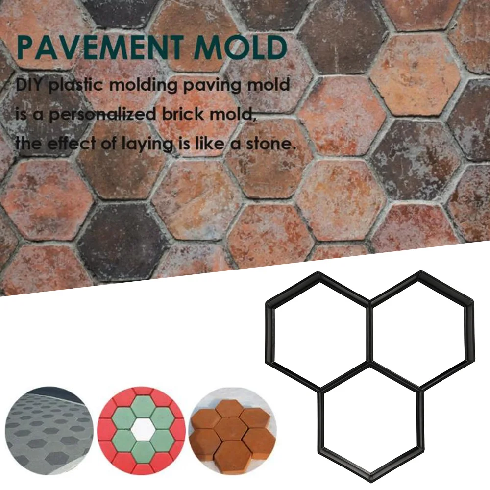 Garden Path Maker Mold DIY Garden Mold Manually Paving Cement Brick Stone Road Concrete Mould Reusable Paving Sidewalk Mold Tool