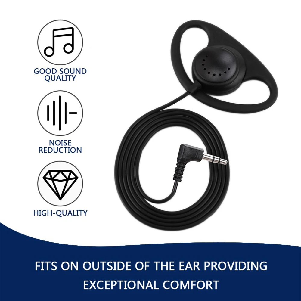 Clip Type Earphones Portable Stereophone Headphone Compatible with 3.5mm Apple Phone Android Mobile Phone