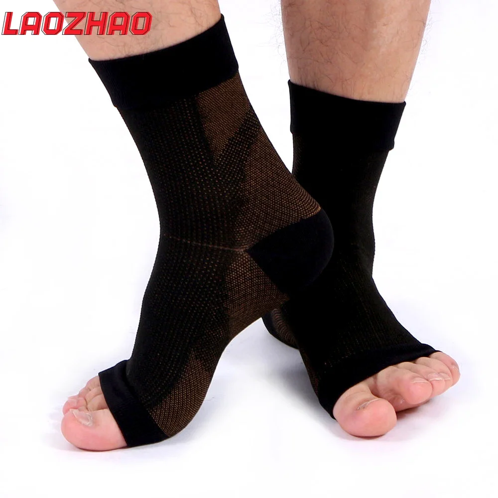 1Pair Copper Compression Recovery Foot Sleeves for Men Women,Copper Infused Plantar Fasciitis Socks for Sports,Reduce Swelling