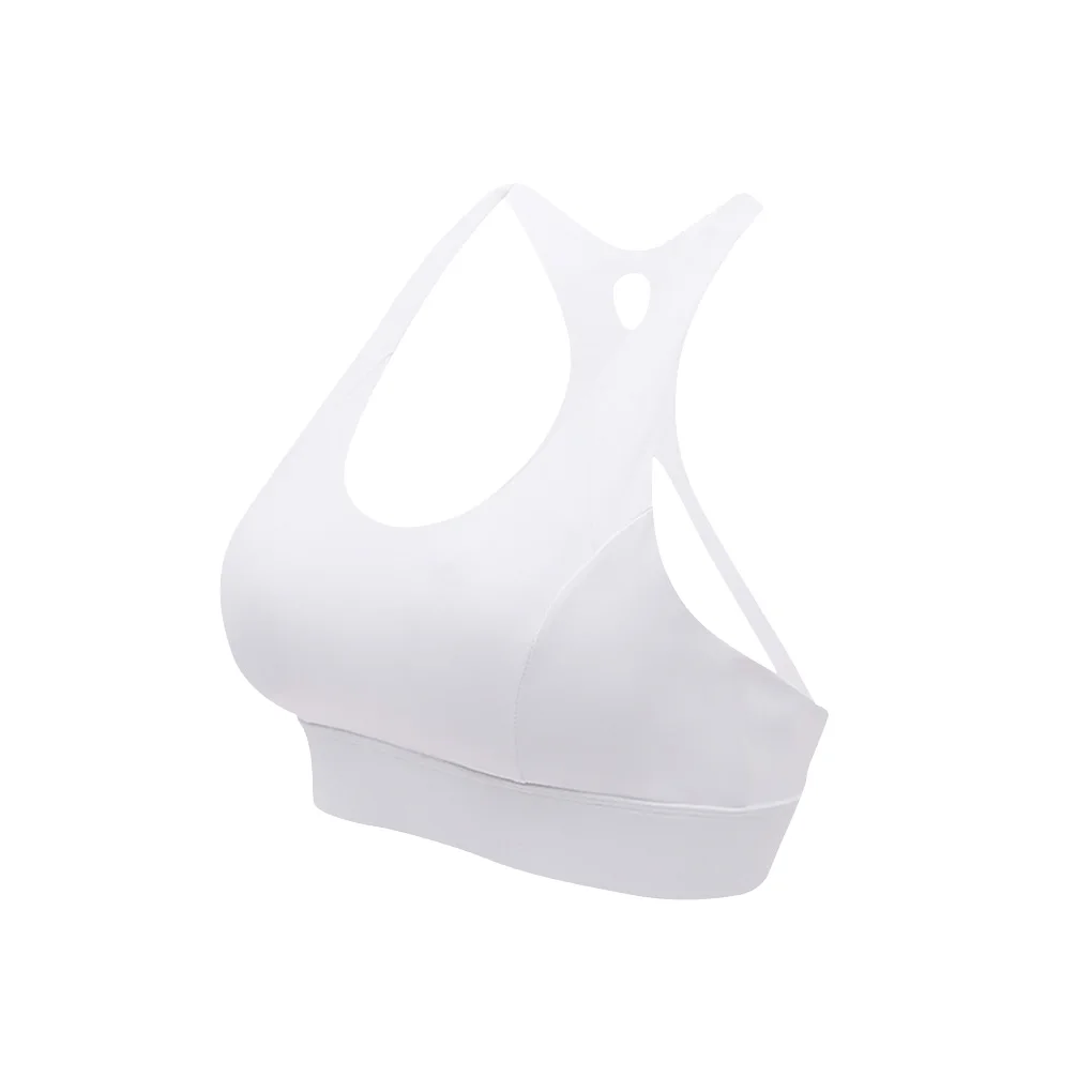 

Women Sports Bra Push Up Female Gym Workout Tops Adjustable, L, Rose Red