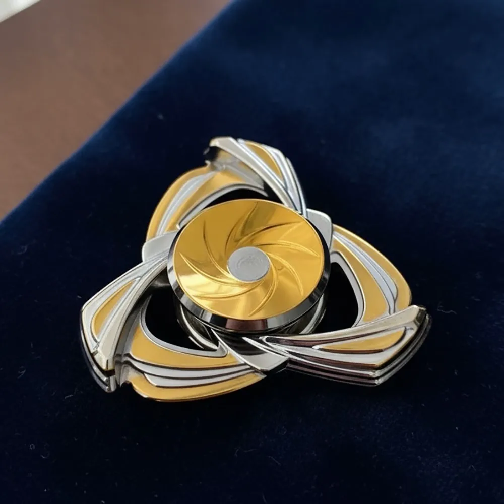 Ele EDC Meranti Fidget Spinner Metal Fidget Toy Original Designs Three-Bladed Fidget Spinner Anxiety Relief Gadgets