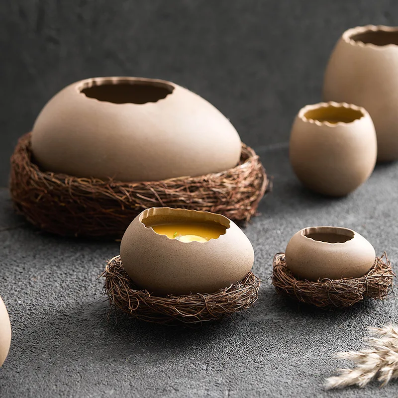 

Eggshell-shaped steamed egg bowl dessert bowl ceramic ostrich egg-shaped bowl yogurt bowl creative tableware