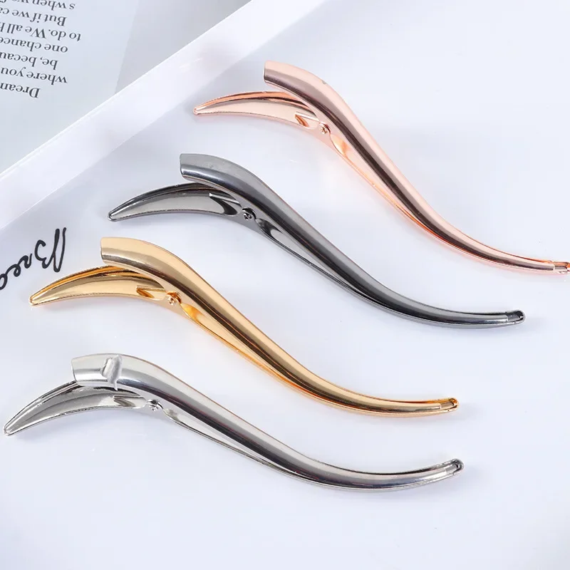 European and American Fashion Women\'s Temperament Duckbill Clip Simple and Versatile Metal Cute Girl Geometric Hair Accessories