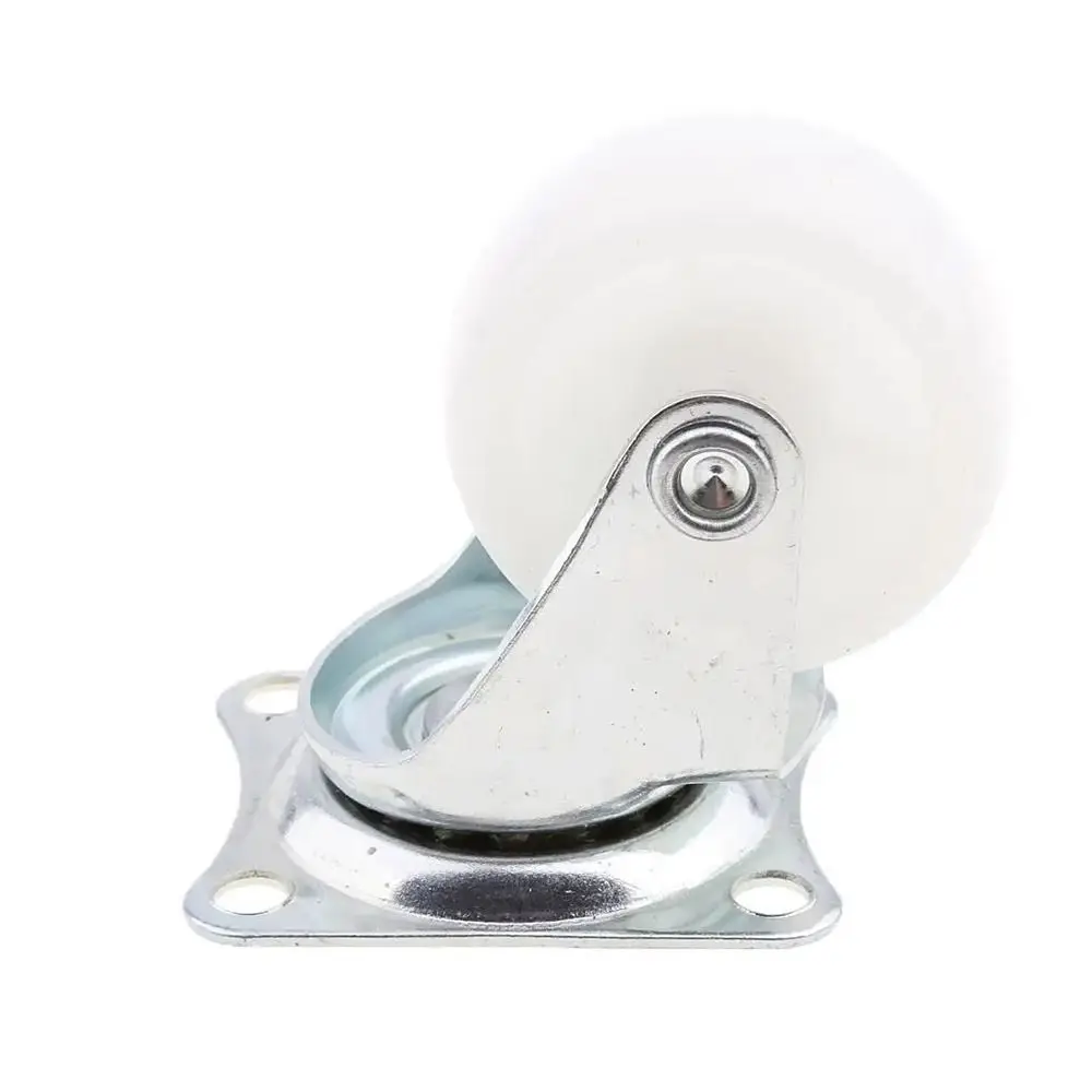 1/2/4Pcs New Heavy Duty Caster Wheel 360 Degree White Nylon Rubber Furniture Roller Universal Furniture Carts Swivel Casters
